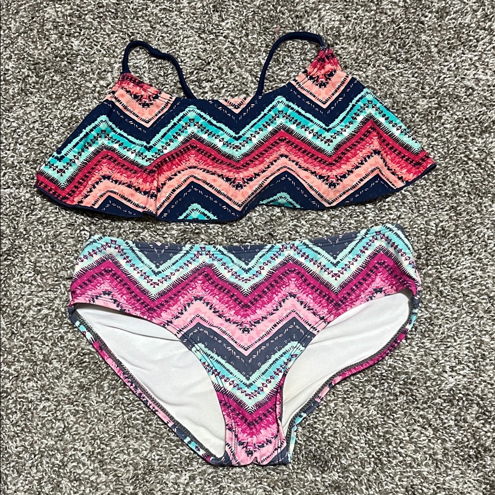 Kamik Multicolor Zigzag Kids Swim Bikini